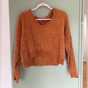 Wild Fable Velvety Mustard Cropped Sweater